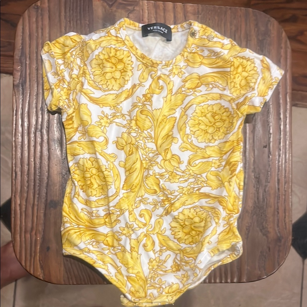 Versace Yellow Floral Bodysuit